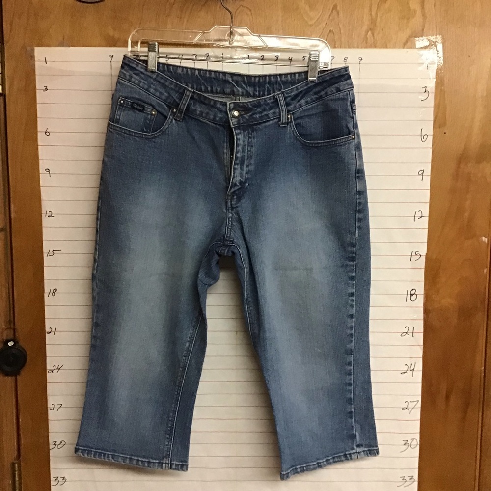 you get 2 pair, RIDERS - women’s 5 pocket jeans/capris, blue Peddle Pushers